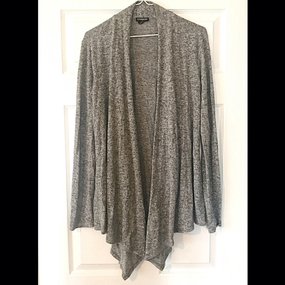 NWOT Express speckled heather waterfall cardigan