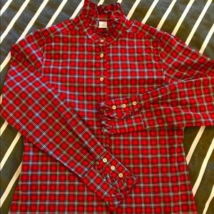 J. CREW PLAID LONG SLEEVE SHIRT