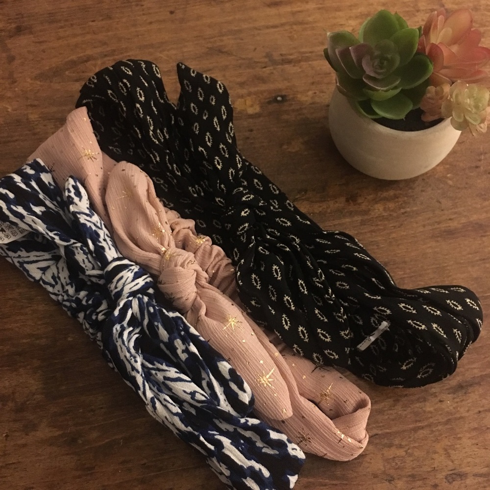 3 Forever 21 Headbands with wire bows