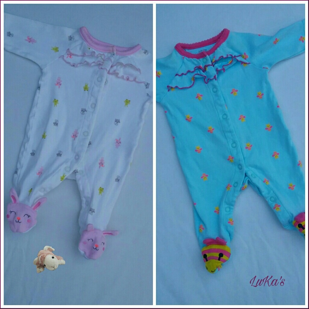 2 footed sleepers Carters NB