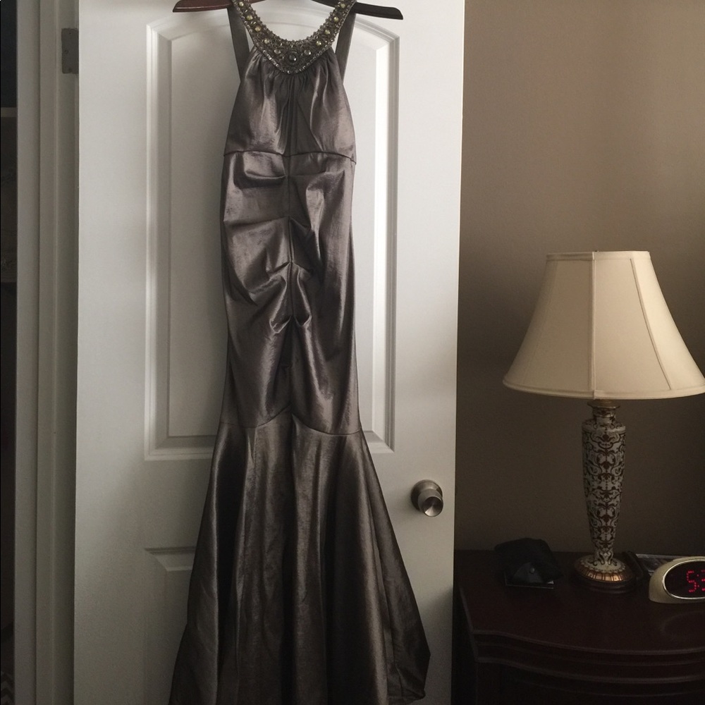 Green/grey gorgeous evening dress worn 1x