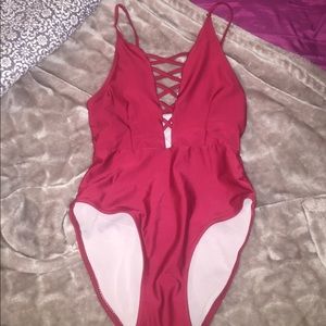 Padded low cut swimsuit