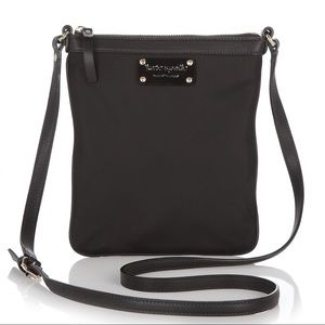 Kate Spade cross body nylon and patten leather bag