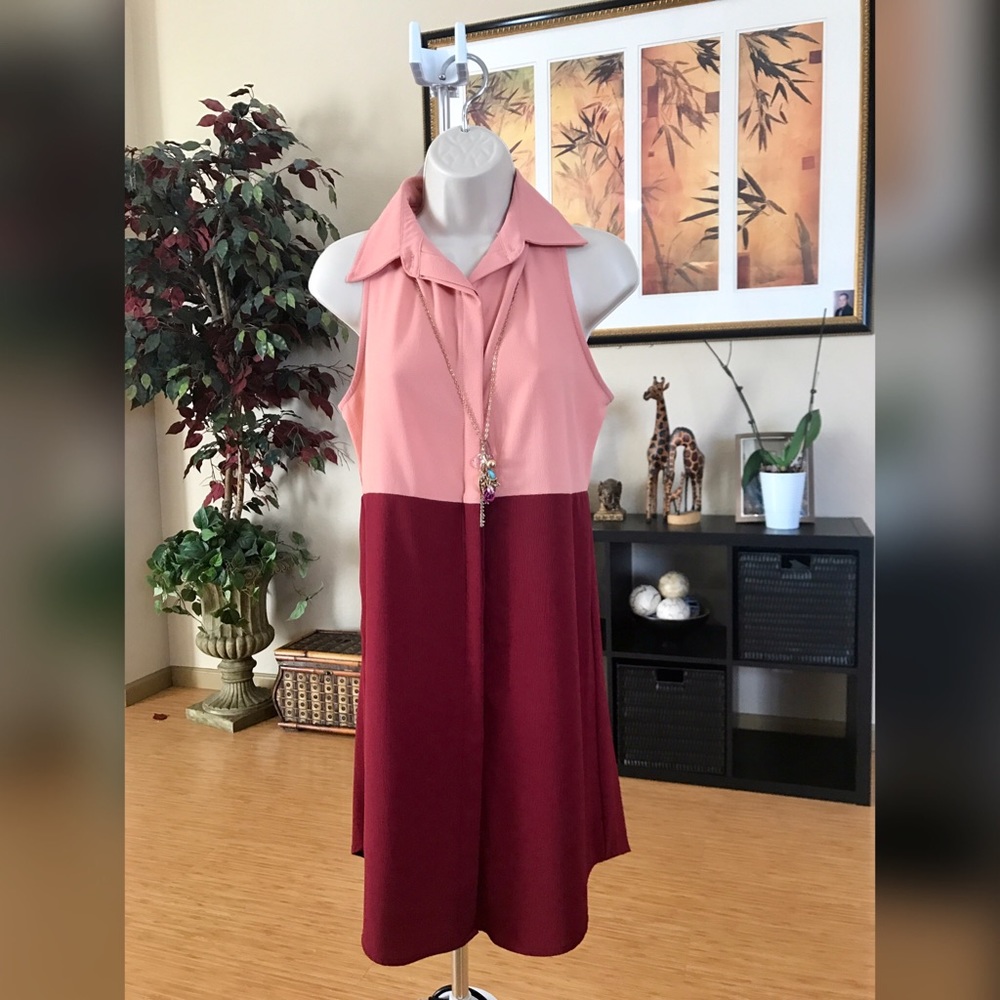 Mimi Chica Small Sleeveless Shirt Dress $42 New