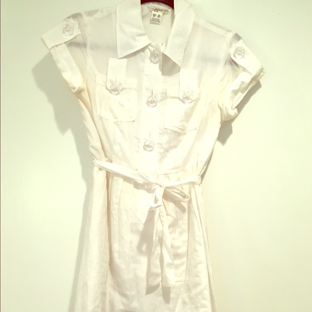 Kenzie button front shirt dress