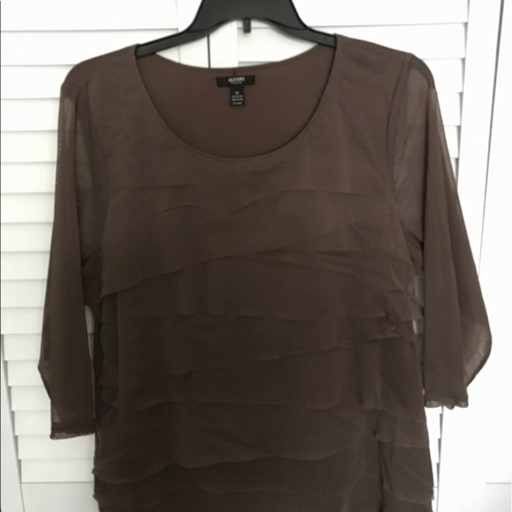 Alfani 3X brown blouse