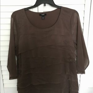 Alfani 3X brown blouse