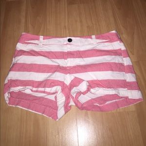 Merona 3-inch Pink and White Striped Chino Shorts