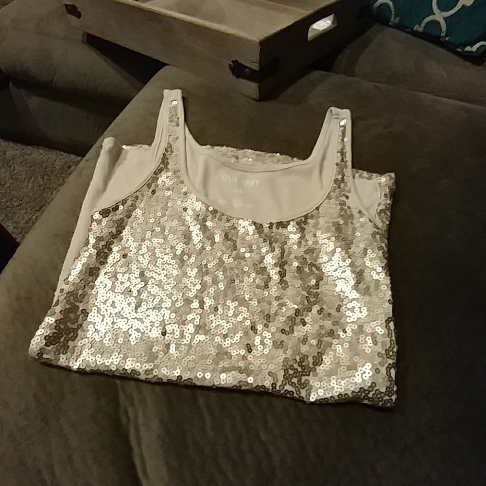{ Old Navy } Nude Sequins Tank
