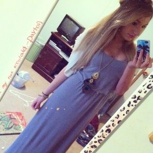 Soft Grey Maxi Dress
