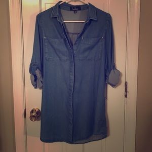 Denim shirt dress