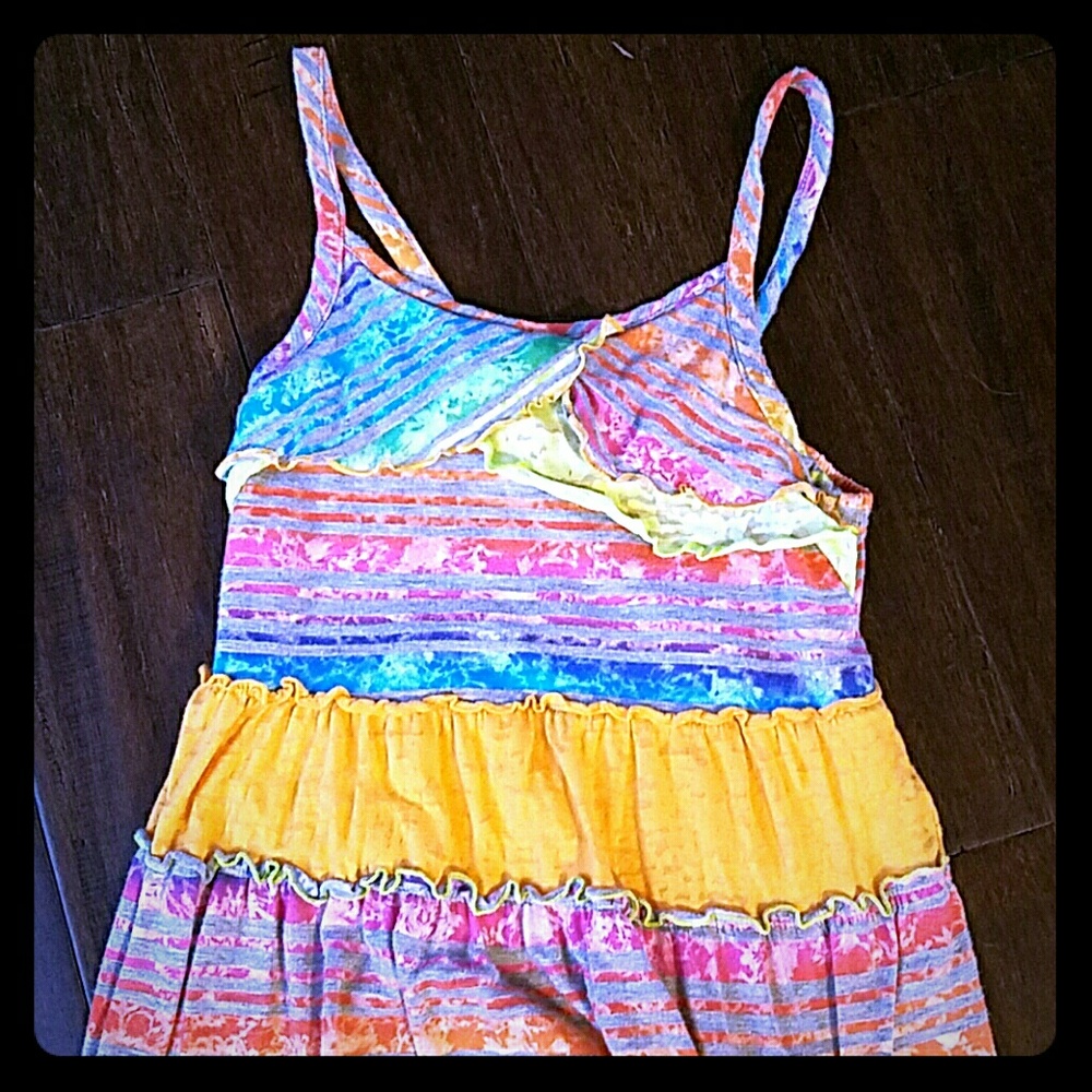 Girls 7-10 Neon Rainbow dress