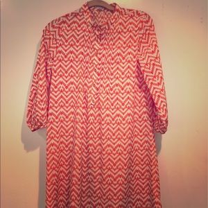 Gap XS orange shirt dress