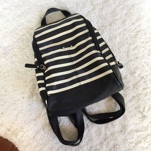 Black and White Striped Target Backpack