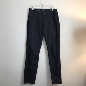 LOFT Curvy Skinny Dark Wash Blue Jeans