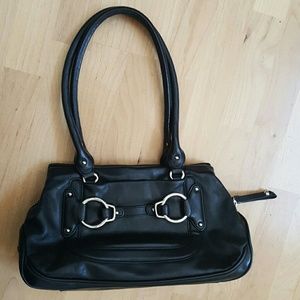 Cole Haan Black Leather Satchel Handbag