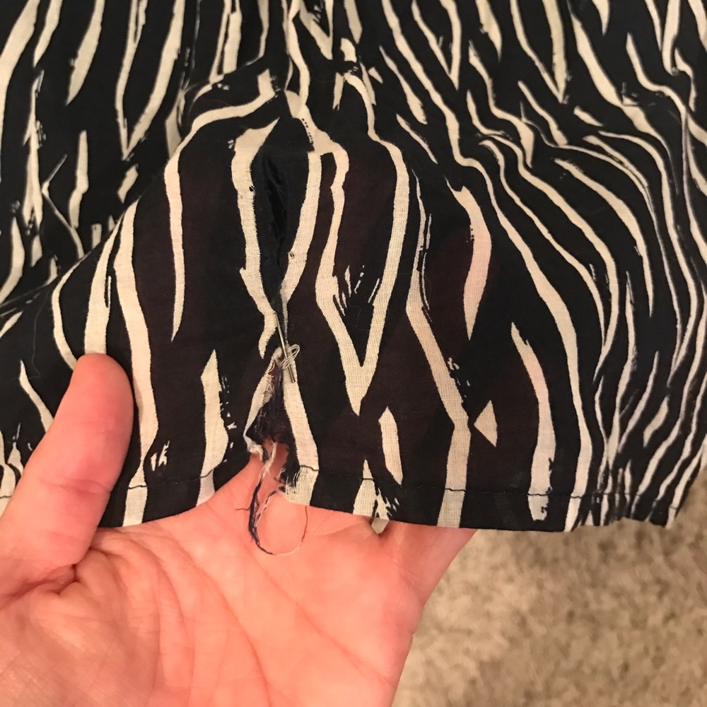 LOFT navy & beige summer dress - Picture 5 of 6