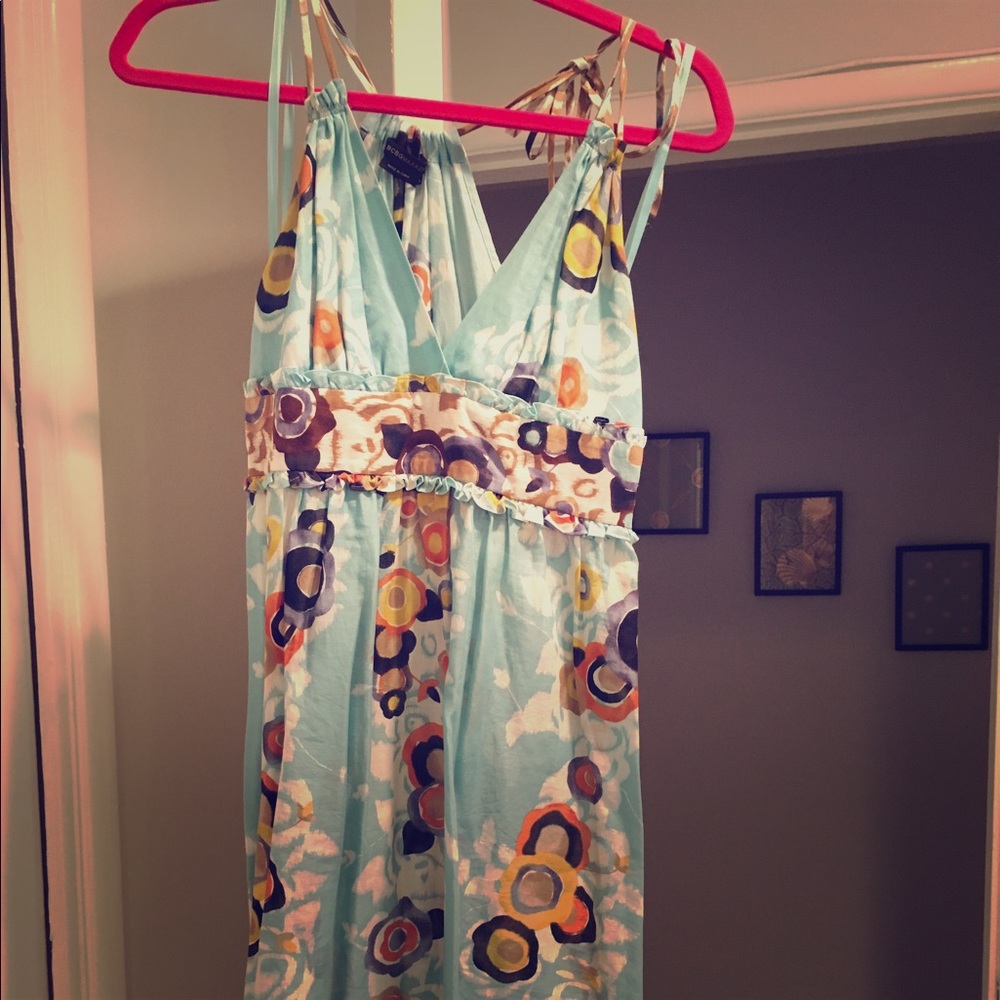 BCBG size S blue water color dress