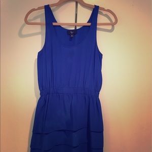 Aqua blue silk tank dress