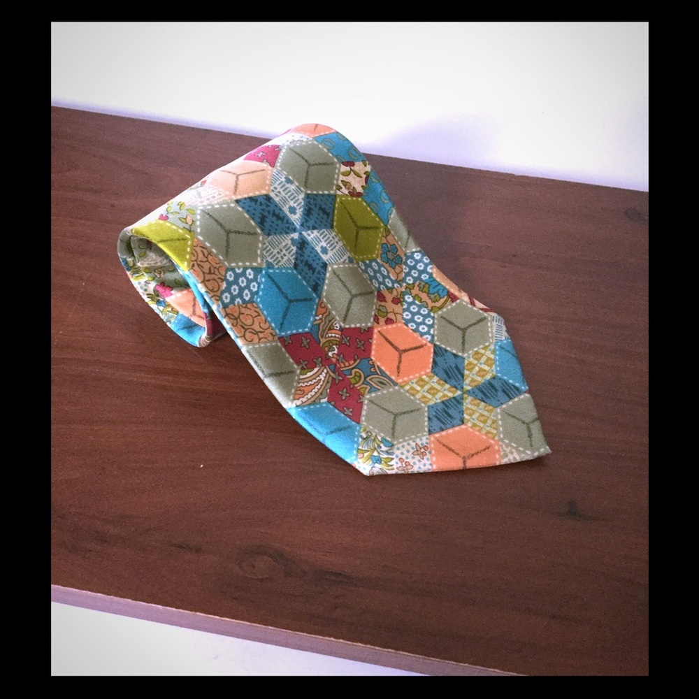 MAGA Geo Abstract Men's Tie 100% Silk Made@ ITALY
