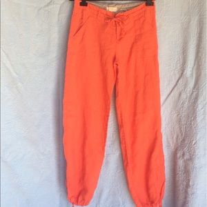 Large Love Tree Orange/Coral pants.