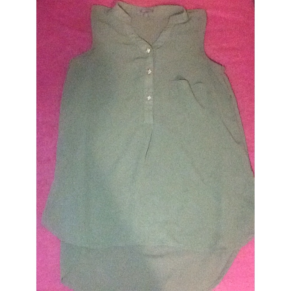 Olive Green high/low blouse