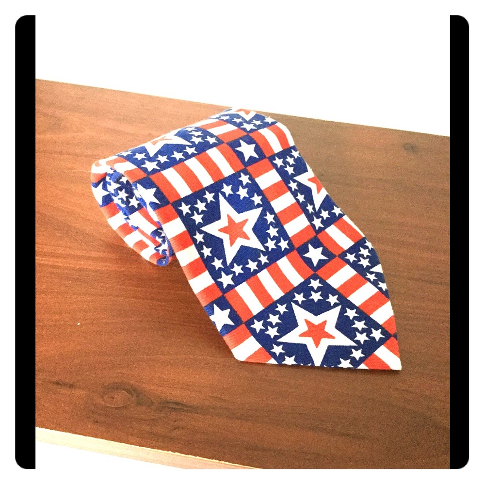 American flag Patriotic tie 54" long, 4" wide