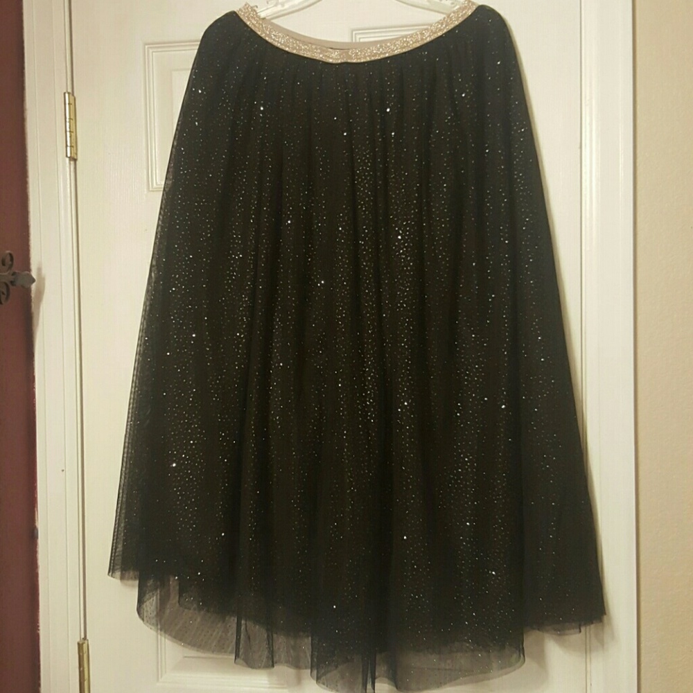 Glittery Black Skirt