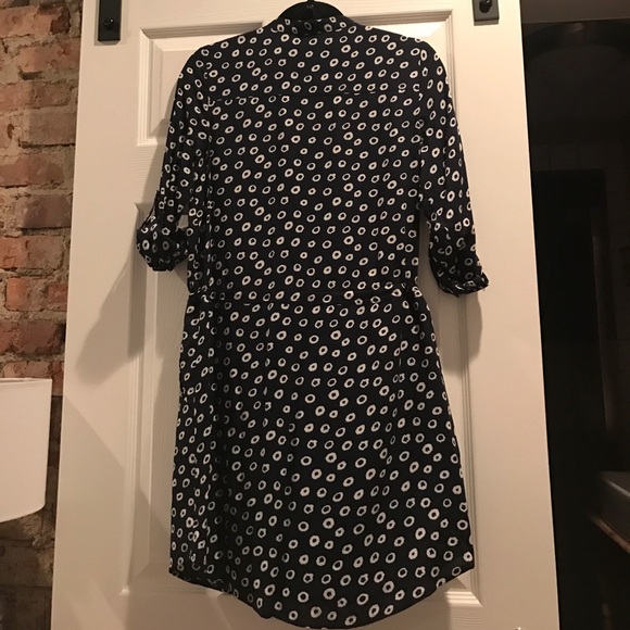 LOFT navy long sleeve, drawstring waist dress - Picture 2 of 5