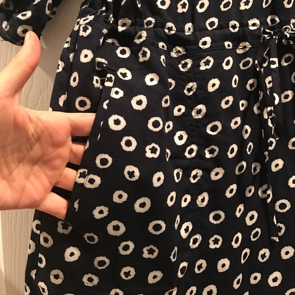 LOFT navy long sleeve, drawstring waist dress - Picture 3 of 5