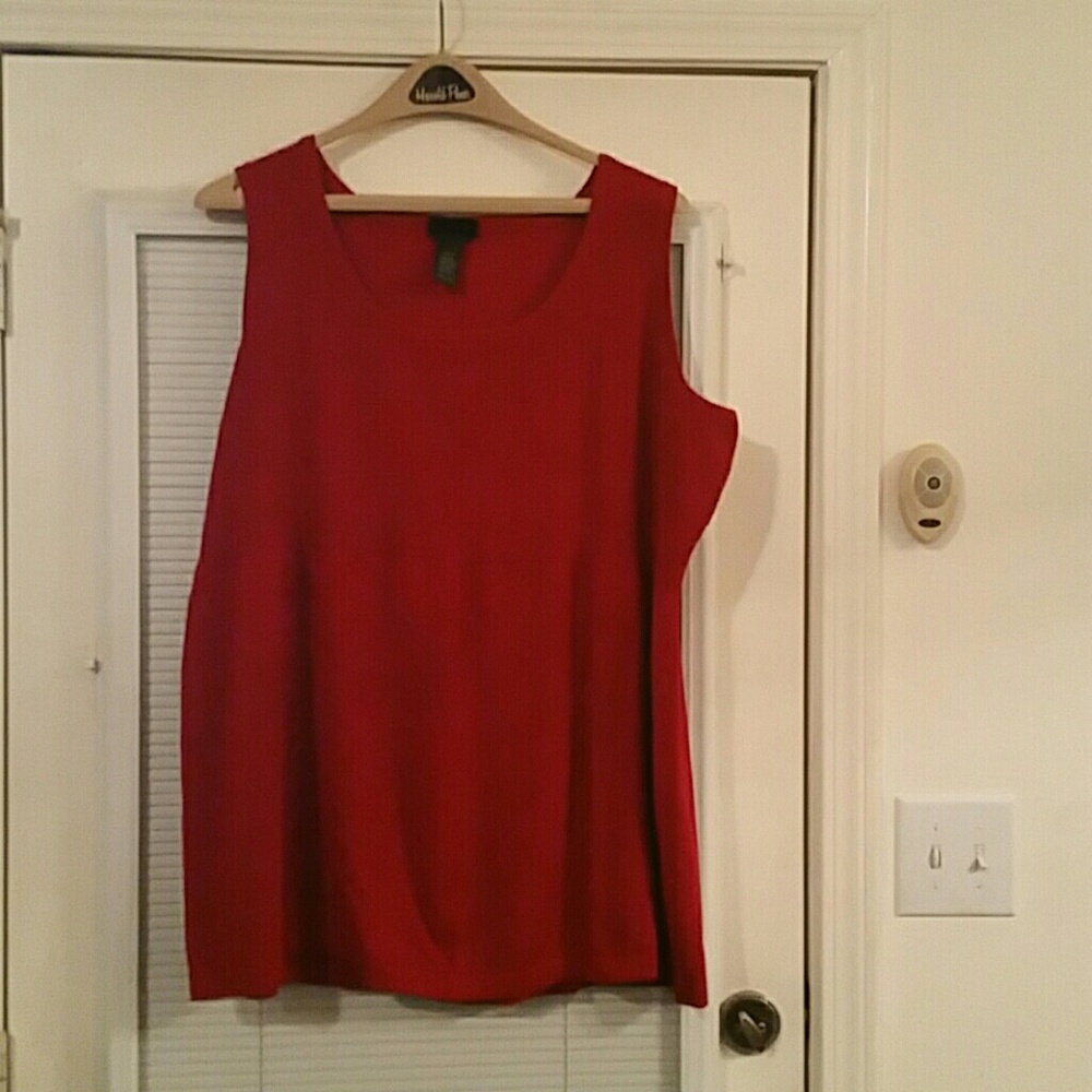 Lane Bryant red sleeveless sweater 26/28