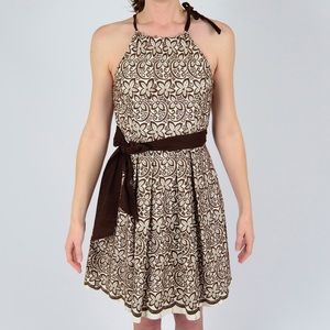 Eva Franco brown embroidered dress