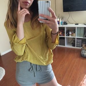 Mustard Floral Blouse