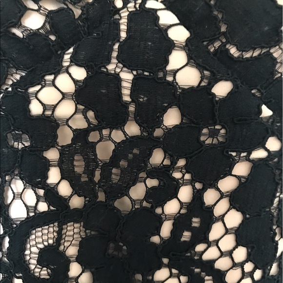 {Bardot} Black Lace Illusion Romper - Picture 4 of 6