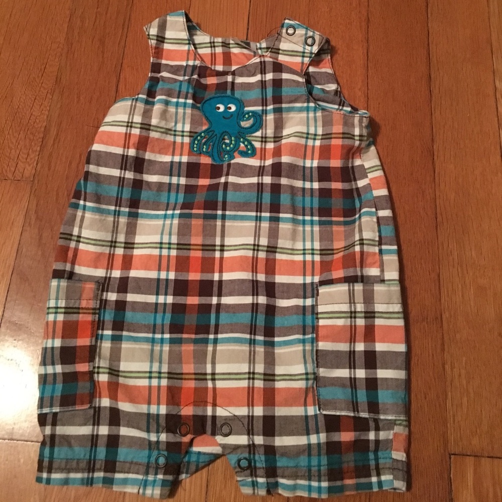 Carters plaid romper 6 Mo