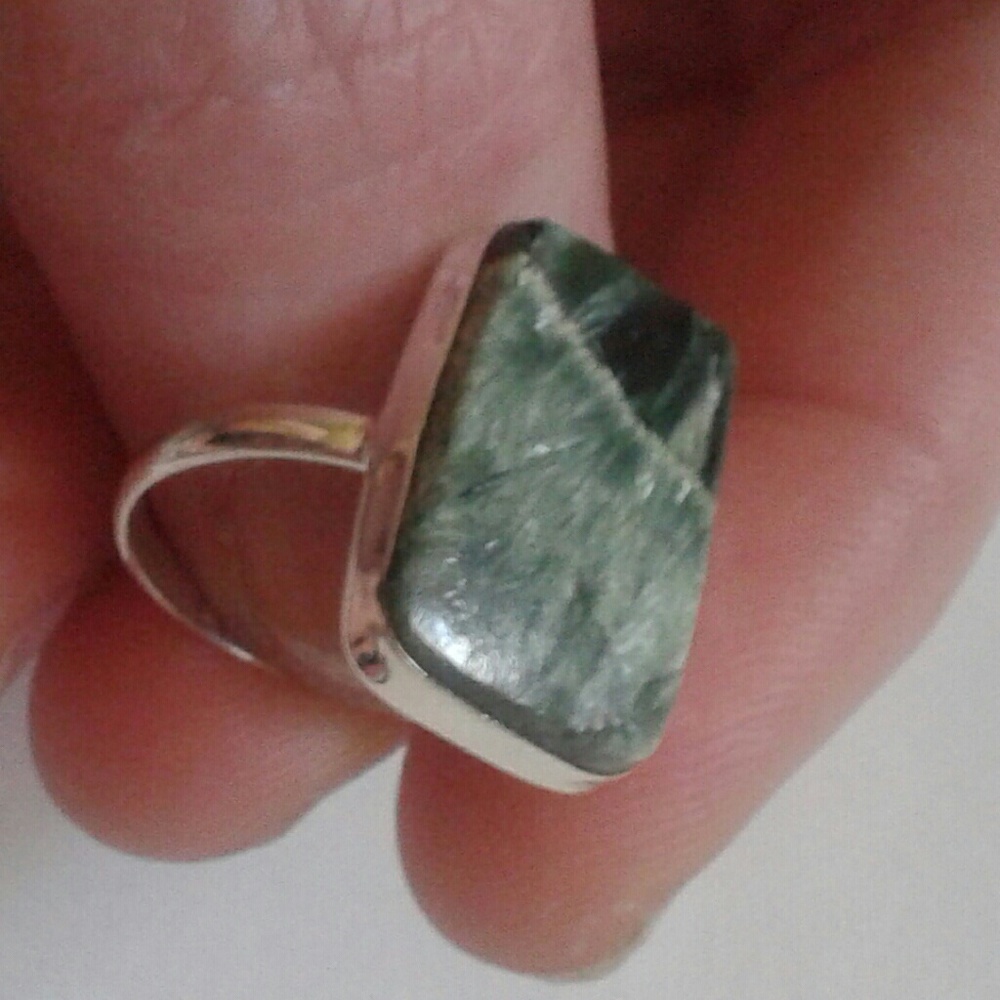 💚SALE💚 New Artisan 14ct Seraphinite Solid925S Rg