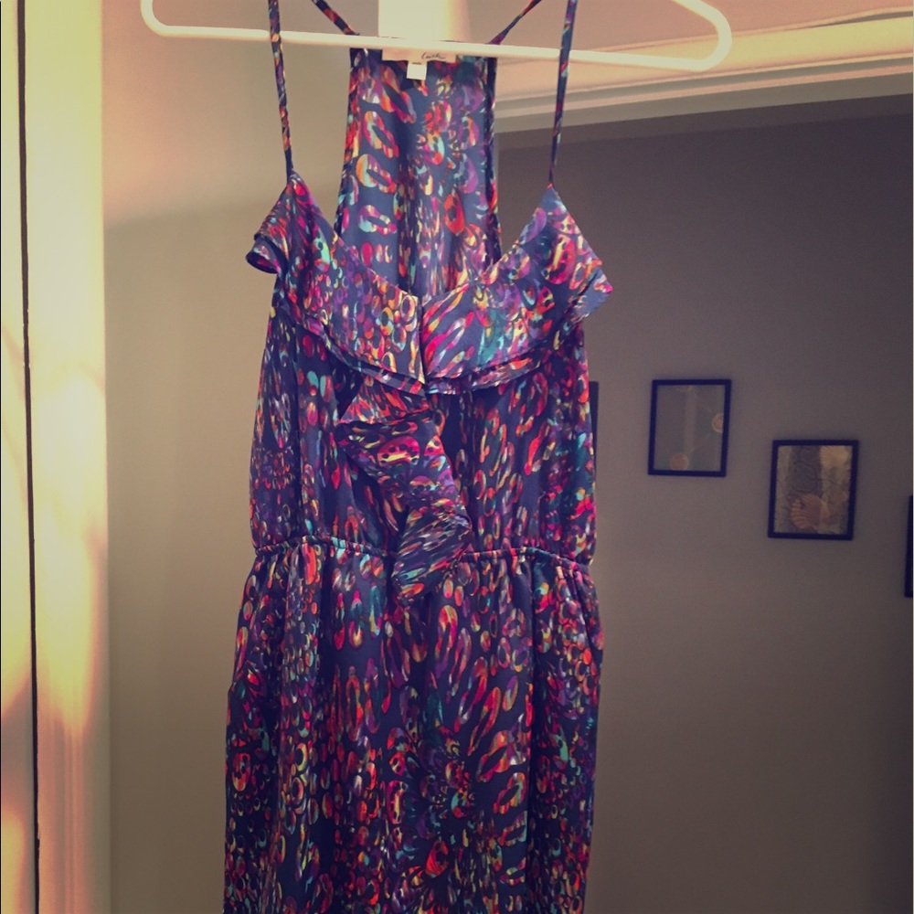 Lush patterned tank dress, size S