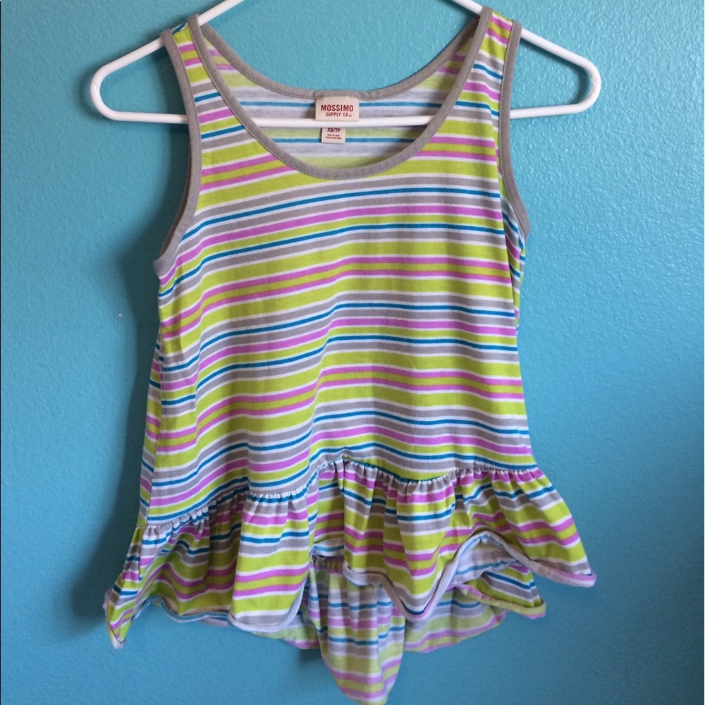Mossimo Supply Co. multicolor ruffled tank top.