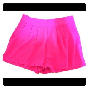 Hot Pink Flowy Shorts