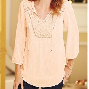 Zac and Rachel light pink sheer blouse