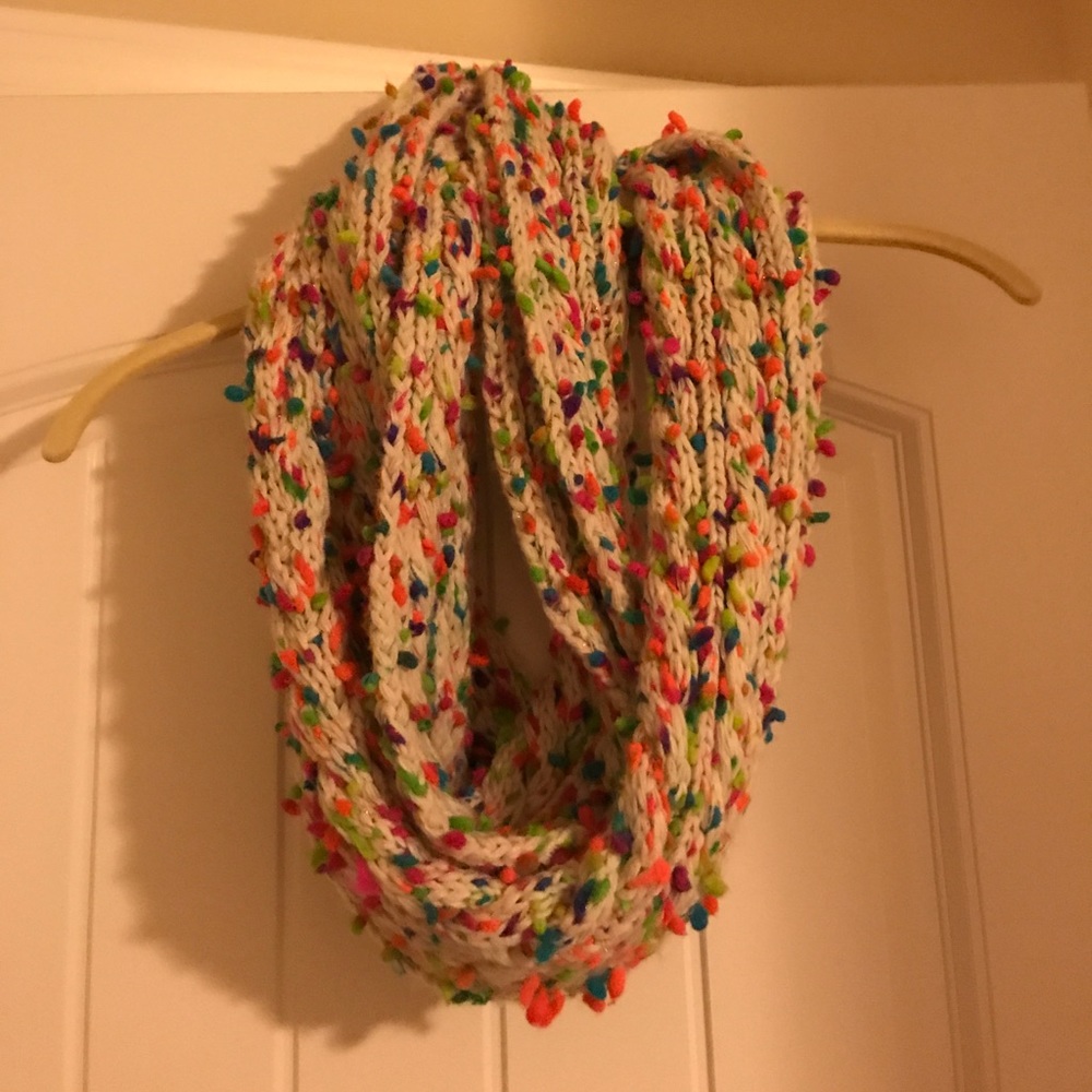pom pom infinity scarf