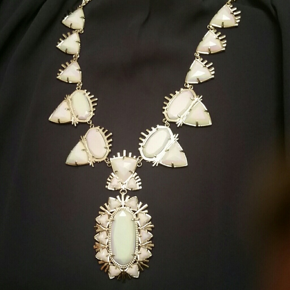 Kendra Scott White Iridescent Havana