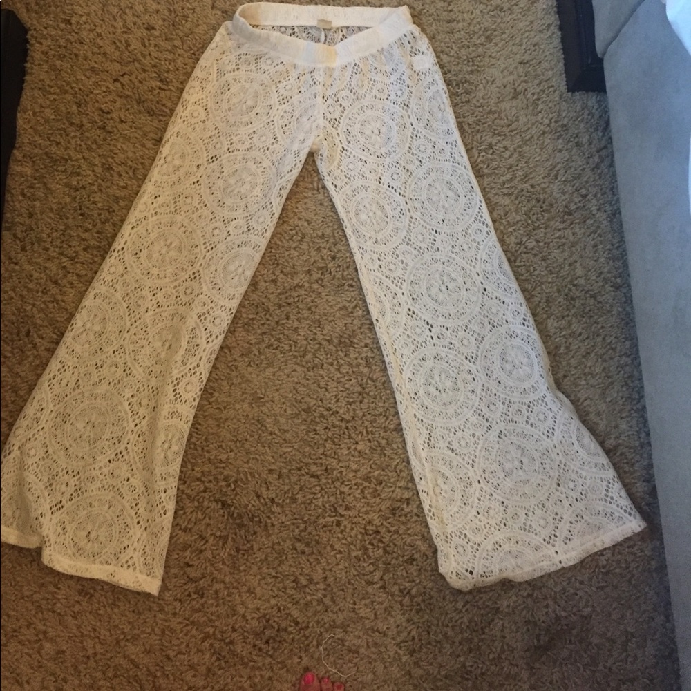 Sheer, Lace swim suit cover up pants