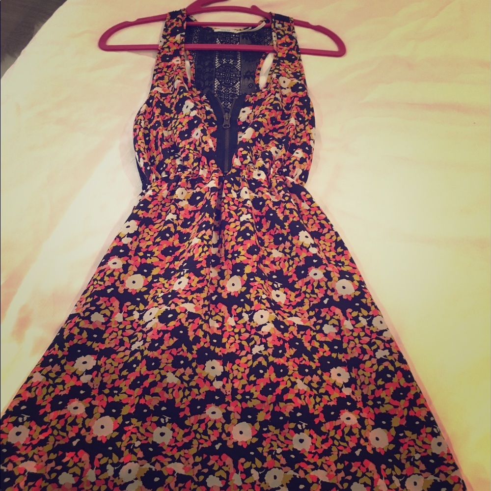 Kimchi Blue silk printed racerback dress size XS