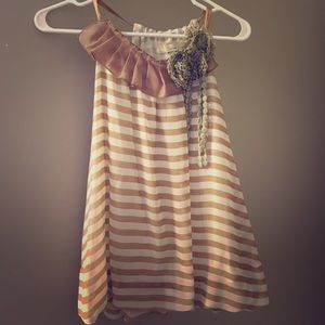 Brown and cream Blouse