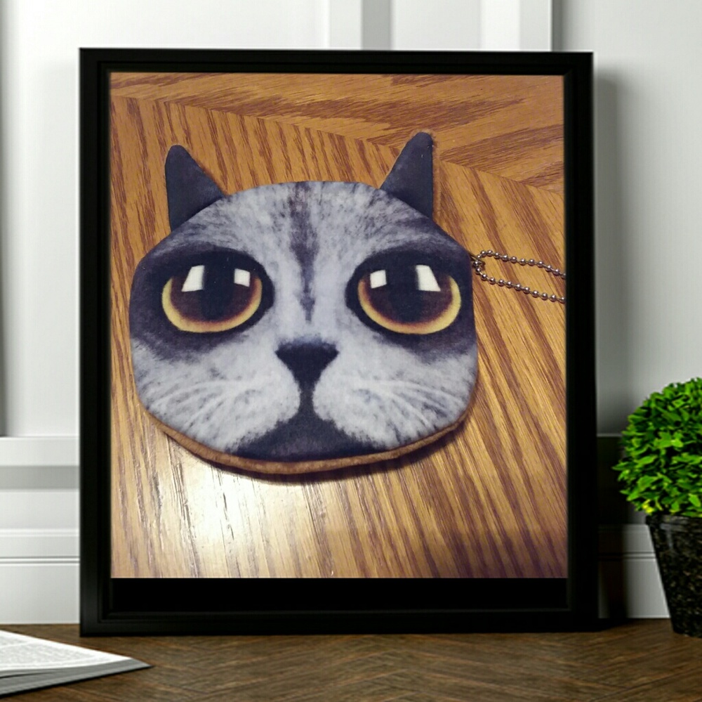 Cat zipper coin purse