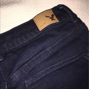 American Eagle High-Waisted Dark Wash Short