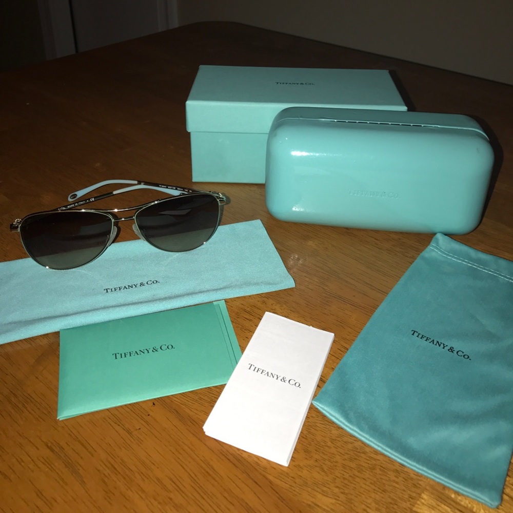 Authentic Tiffany TF3044 Aviator Sunglasses