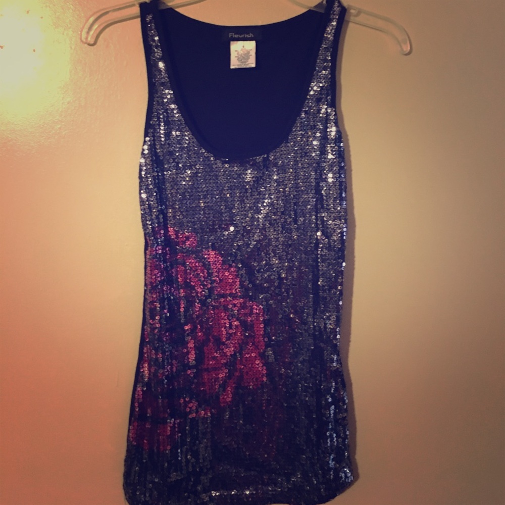 Sequin party tank