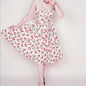 Bernie Dexter Red Cherries Paris Dress 1xl